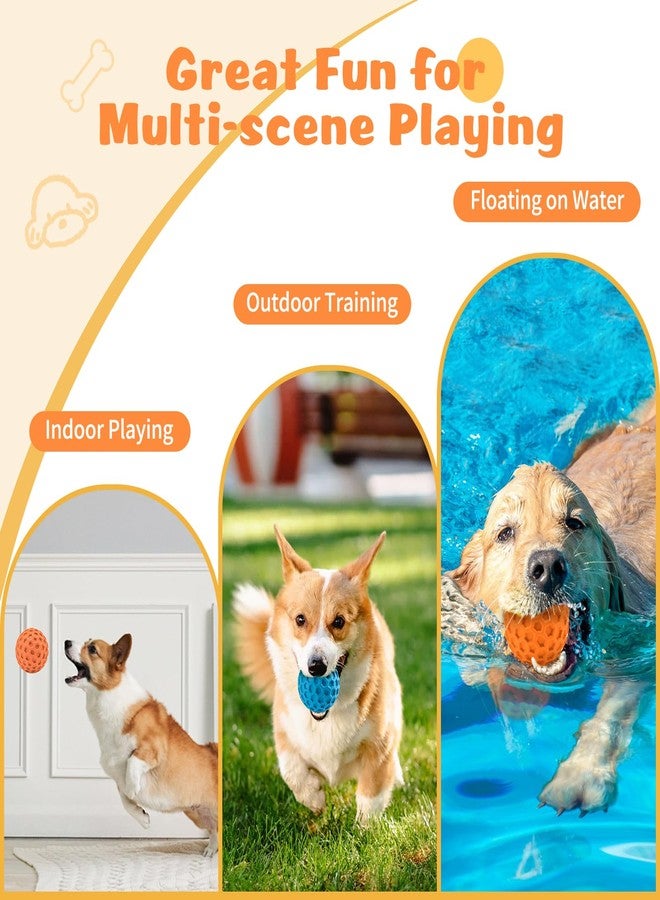 HIPPIH Indestructible Squeaky Dog Toys, Interactive Dog Balls 2 Pack, Chew Toys for Aggressive Chewers, Natural Rubber Puppy Toy for Large/Medium Dogs, Tough Puppy Teething Toy, Relieve Anxiety - Image 5